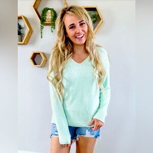 Excellent Shape Soft Blue Sweater